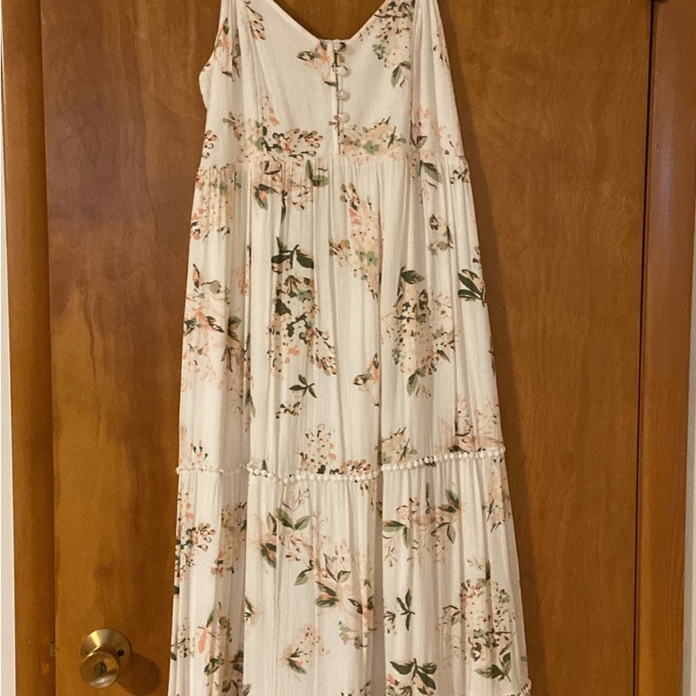 Floral White Maxi Dress